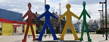 Niagara Street statue of diversity  